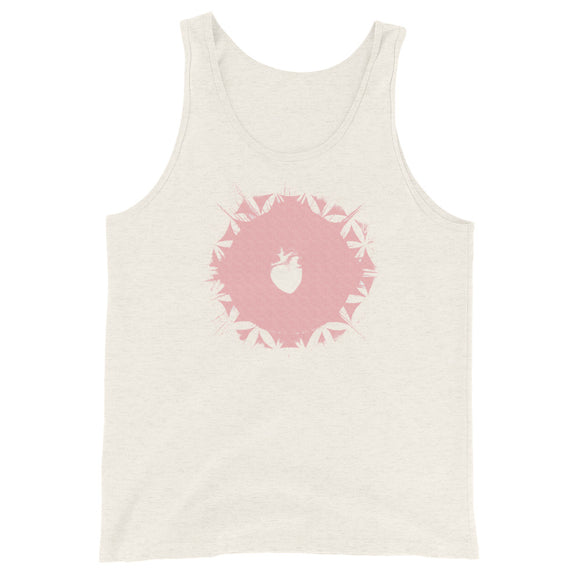Illumination Tank Top (White with Pink Ink)