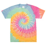 "love is everything" Embroidered Tie-Dye T-Shirt